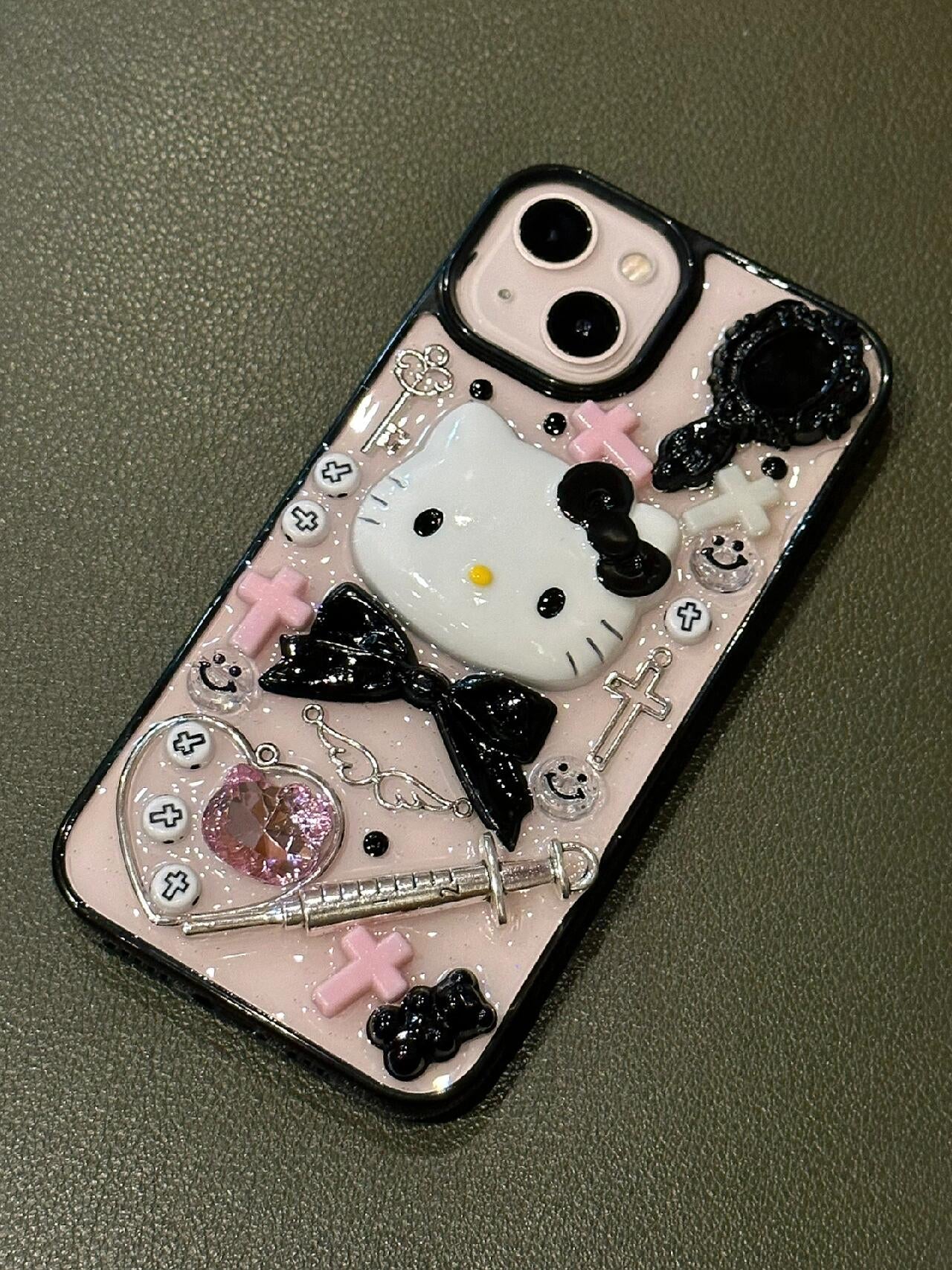 3D Hellokitty Handmade Clear Cute Kawaii Phone Case #0094