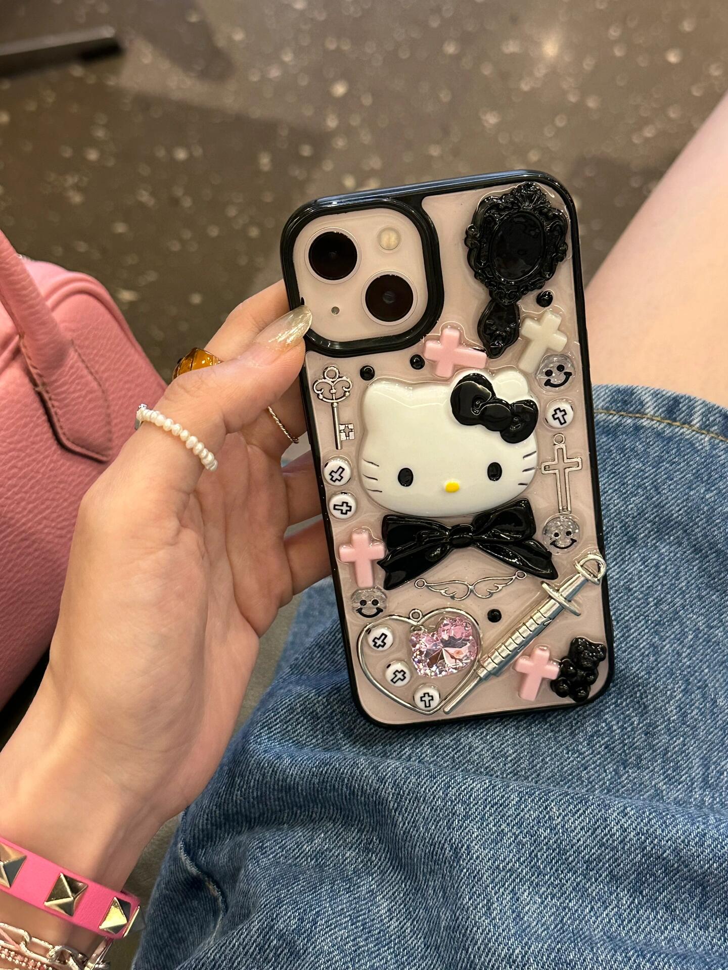 3D Hellokitty Handmade Clear Cute Kawaii Phone Case #0094