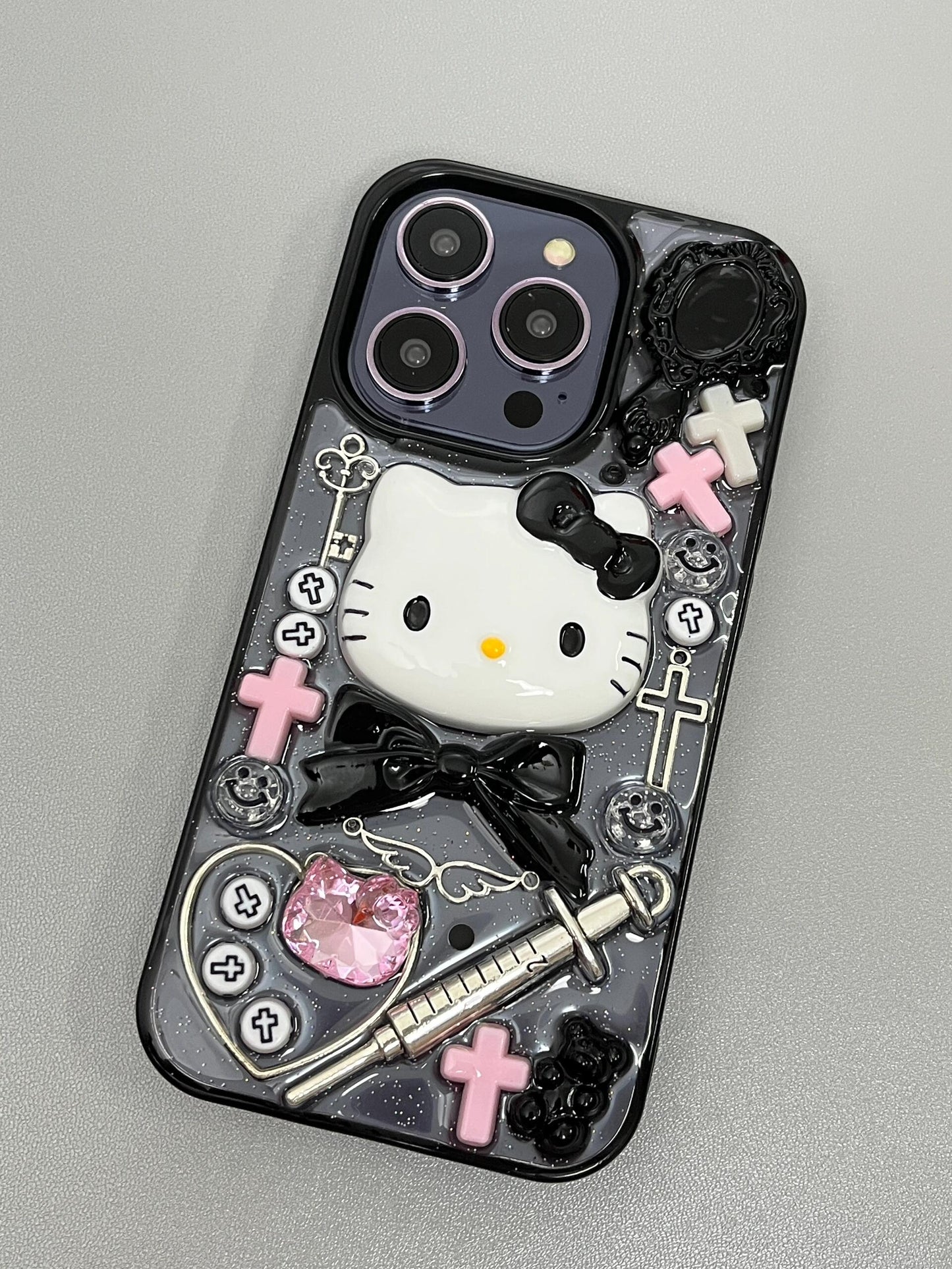 3D Hellokitty Handmade Clear Cute Kawaii Phone Case #0094