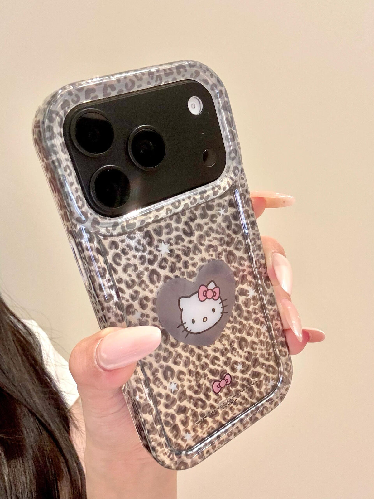 Hello Kitty Leopard Print Hearts Phone Case #702