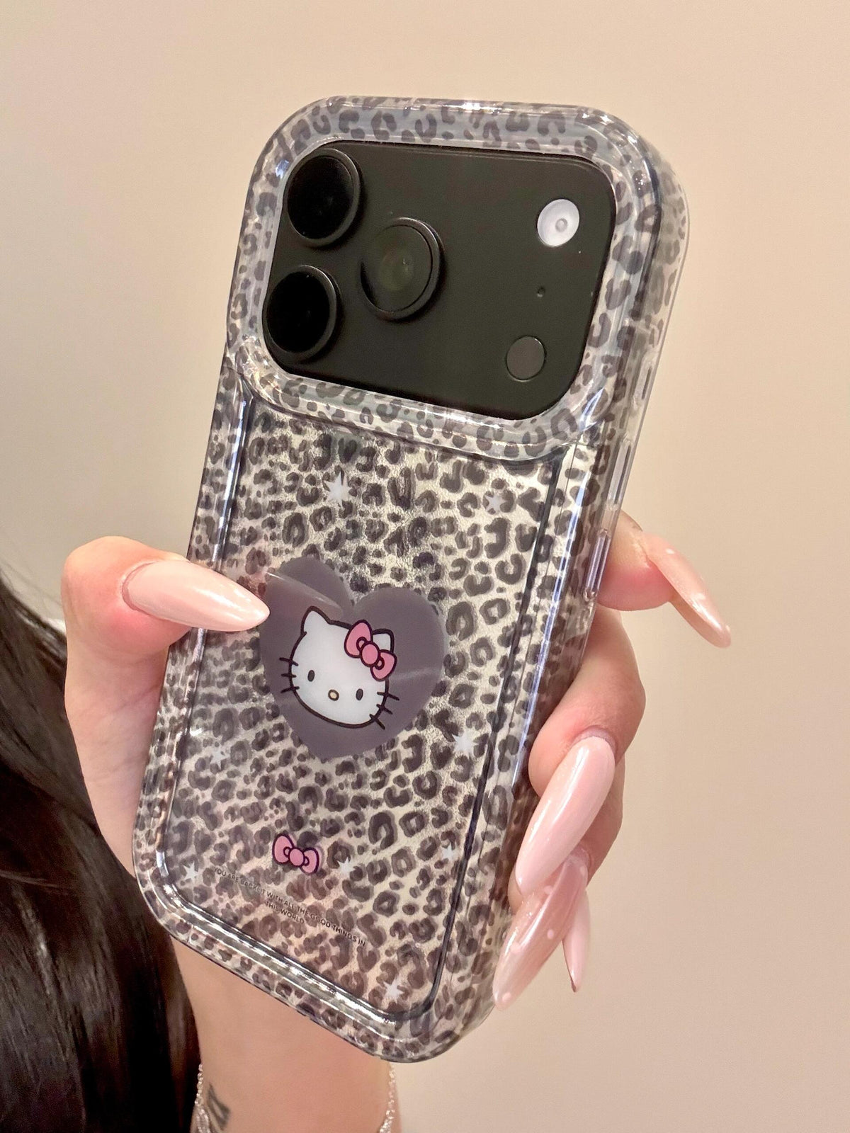 Hello Kitty Leopard Print Hearts Phone Case #702