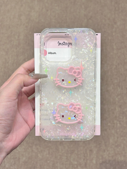 Hellokitty/Mymelody Shell Cute Kawaii Phone Case #0095