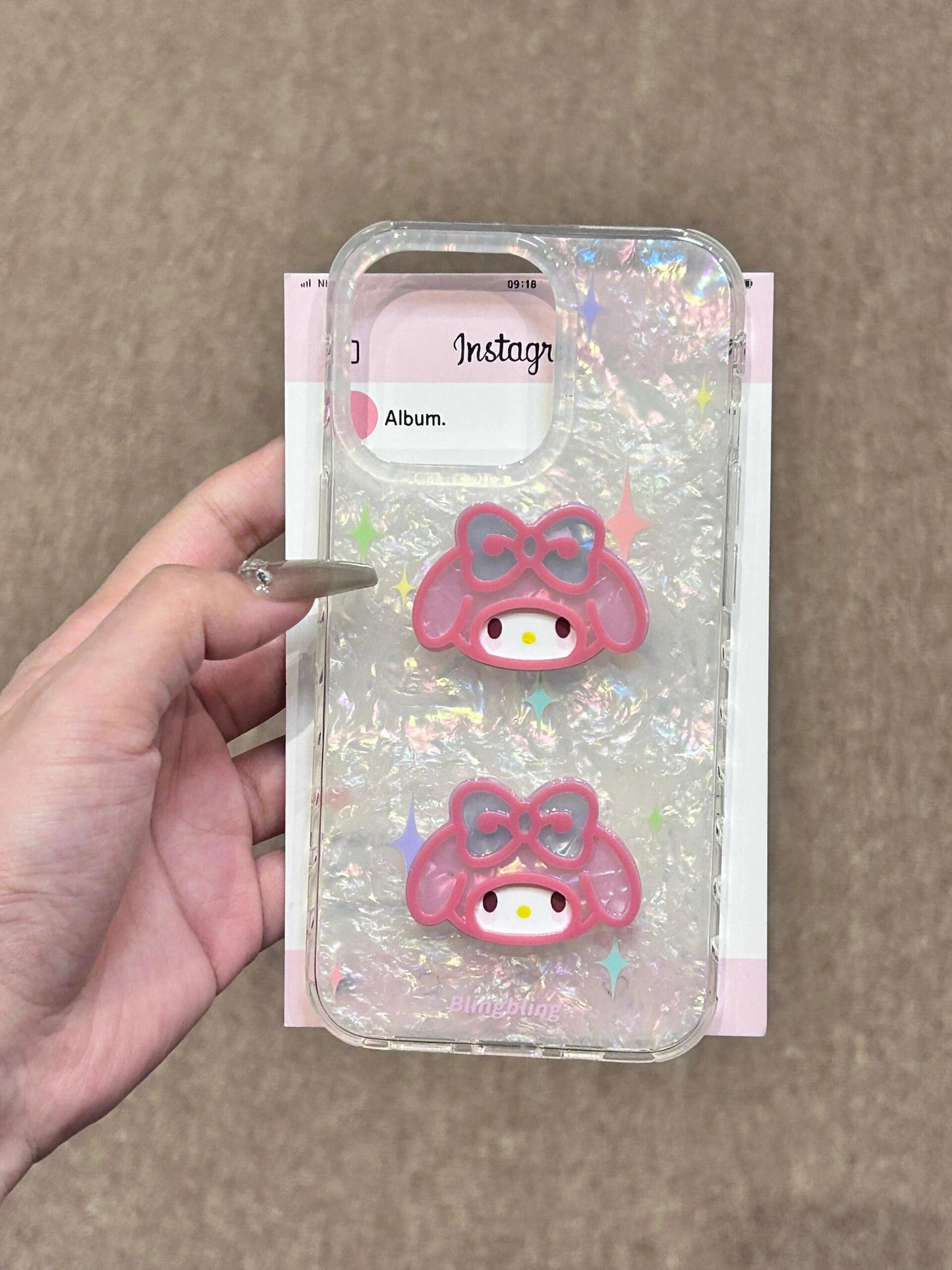 Hellokitty/Mymelody Shell Cute Kawaii Phone Case #0095