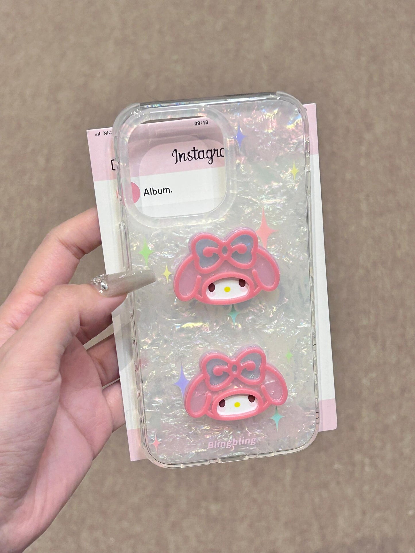 Hellokitty/Mymelody Shell Cute Kawaii Phone Case #0095