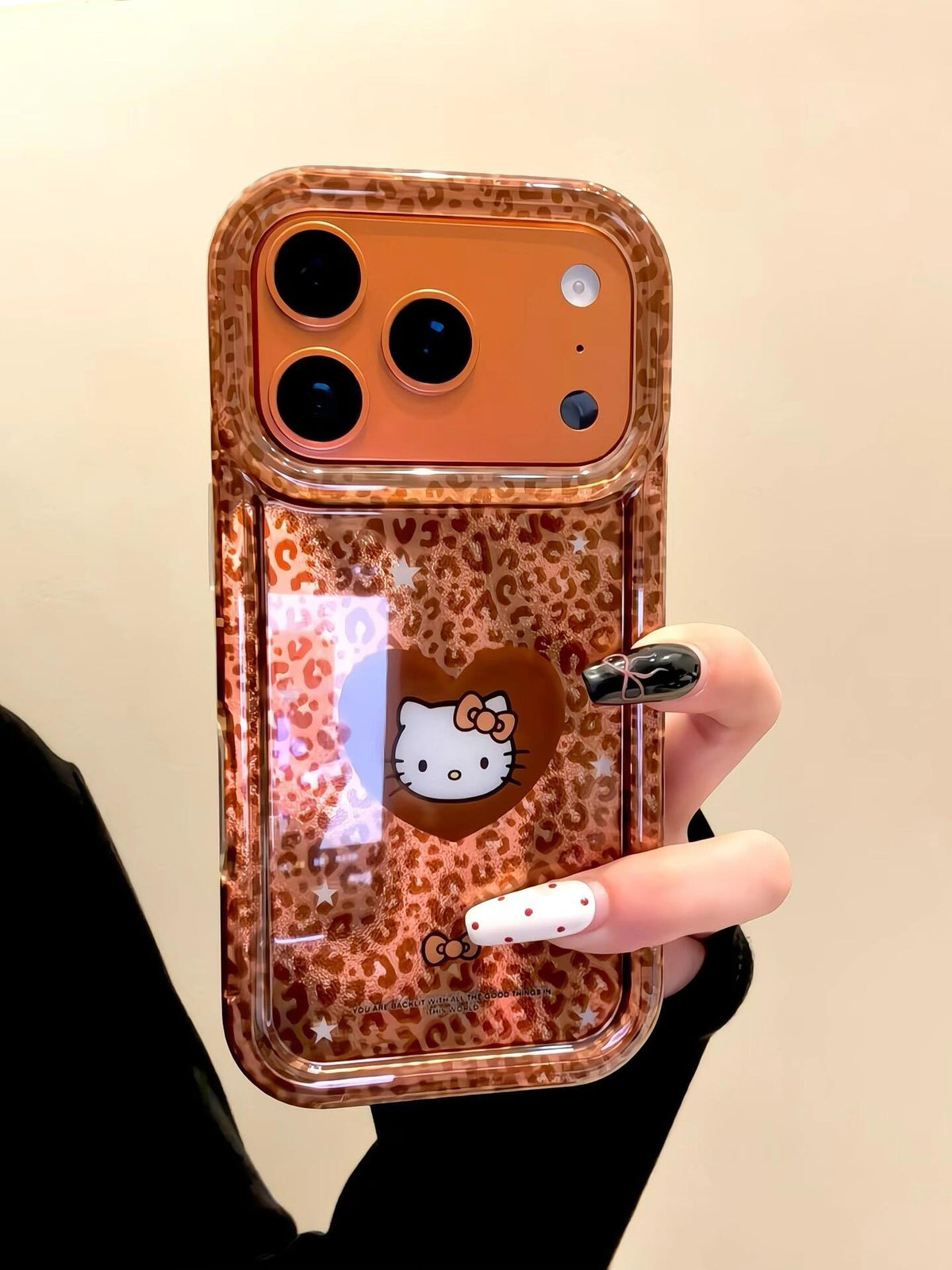 Hello Kitty Leopard Print Hearts Phone Case #702