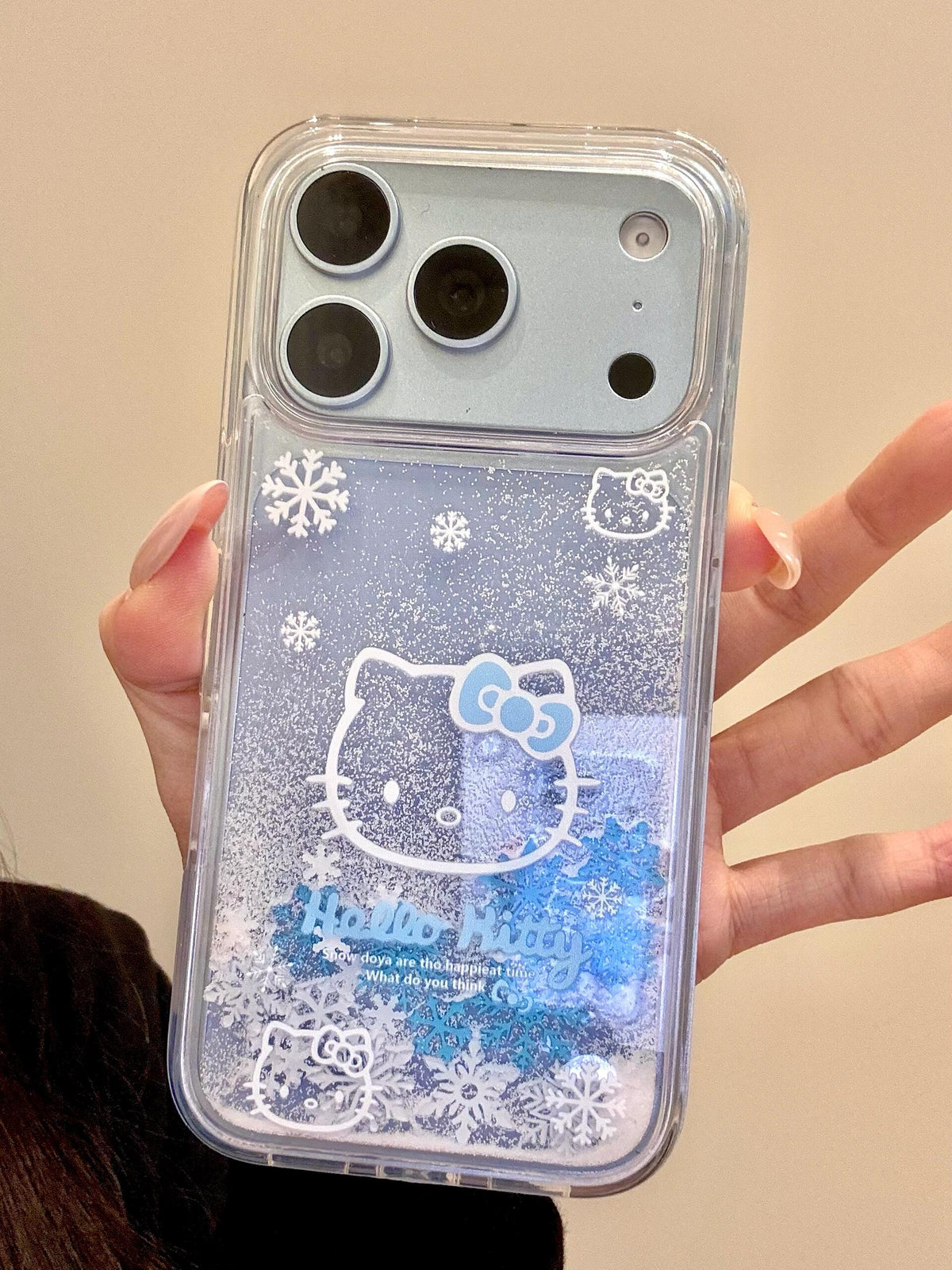 Hello Kitty Snowflakes Quicksand Phone Case #705