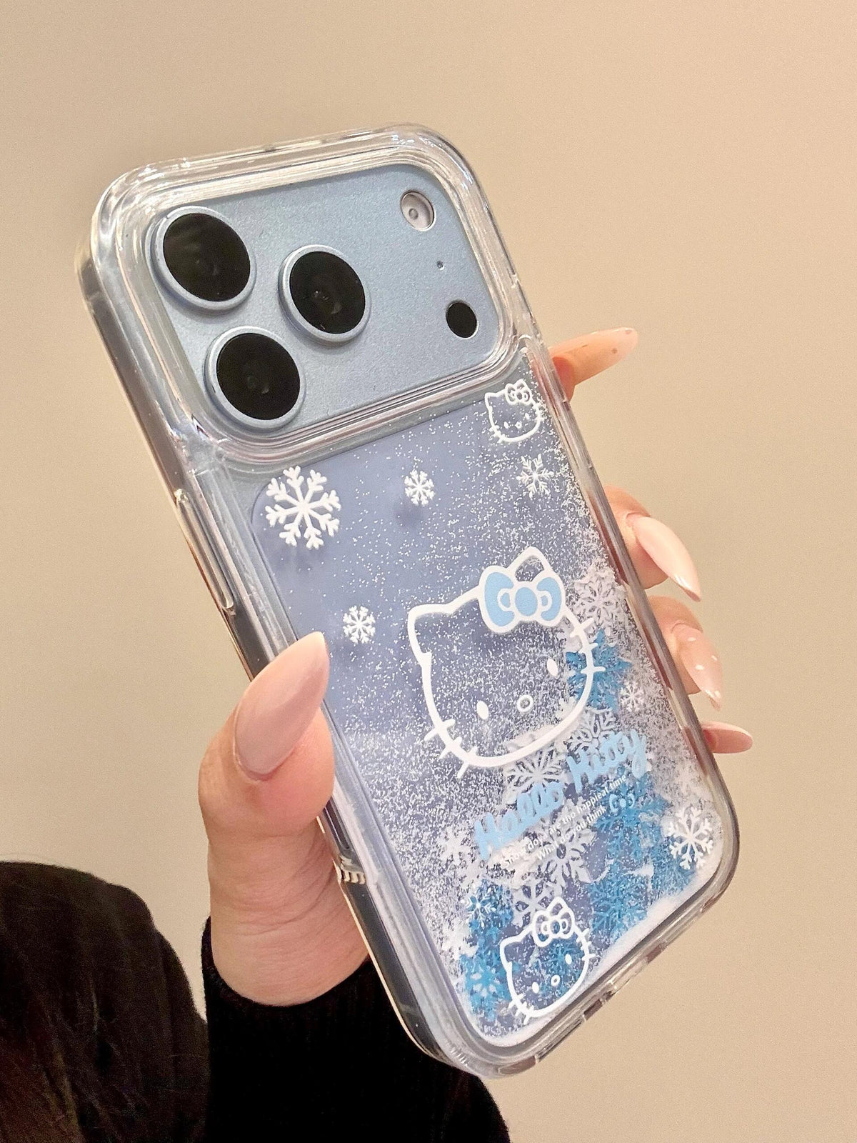 Hello Kitty Snowflakes Quicksand Phone Case #705