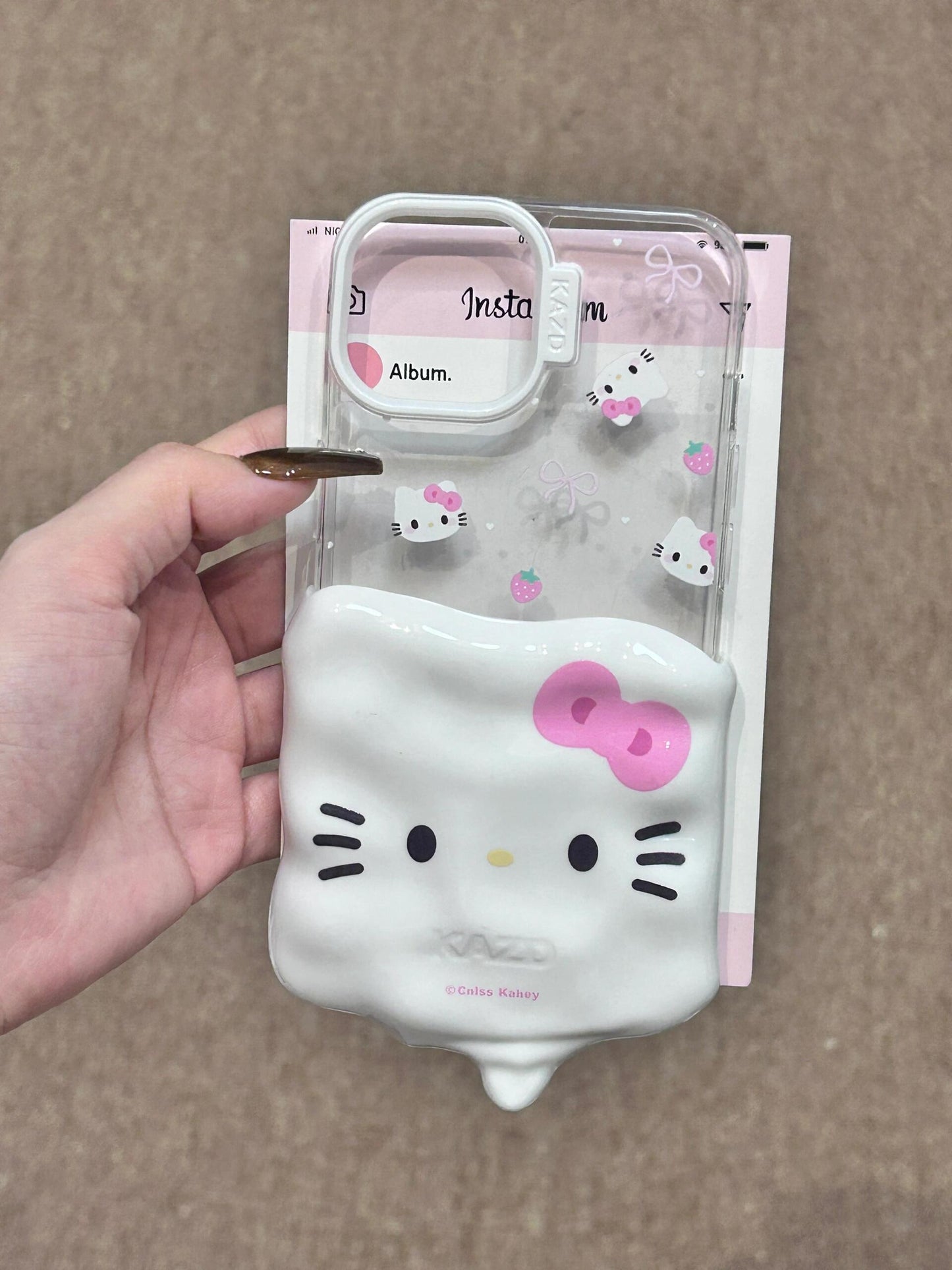 Hellokitty White Jelly Shape Removable Cute Kawaii Phone Case  #0110