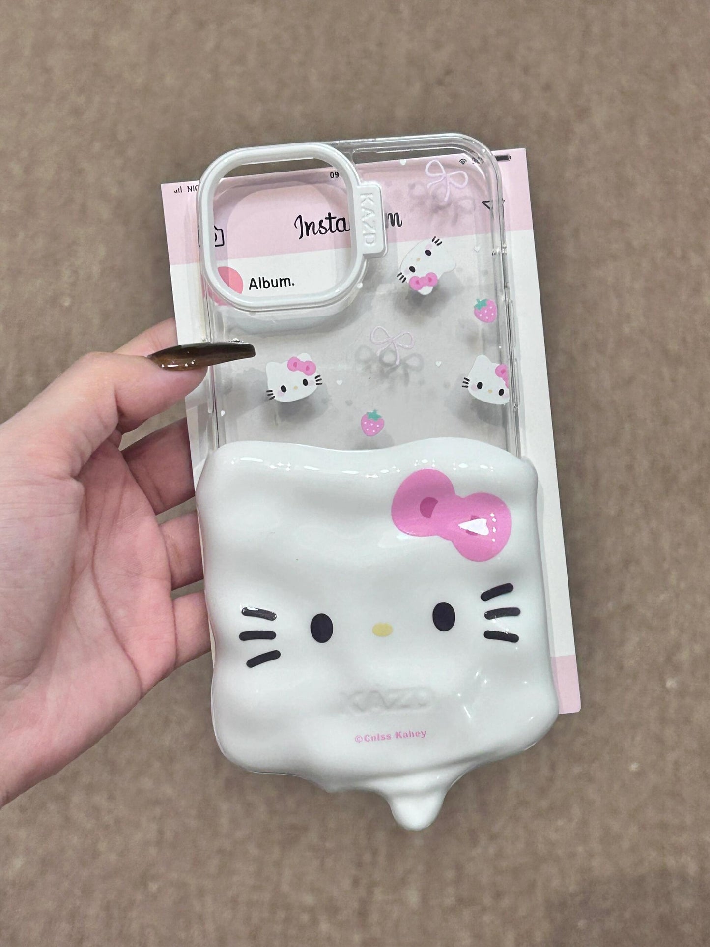 Hellokitty White Jelly Shape Removable Cute Kawaii Phone Case  #0110