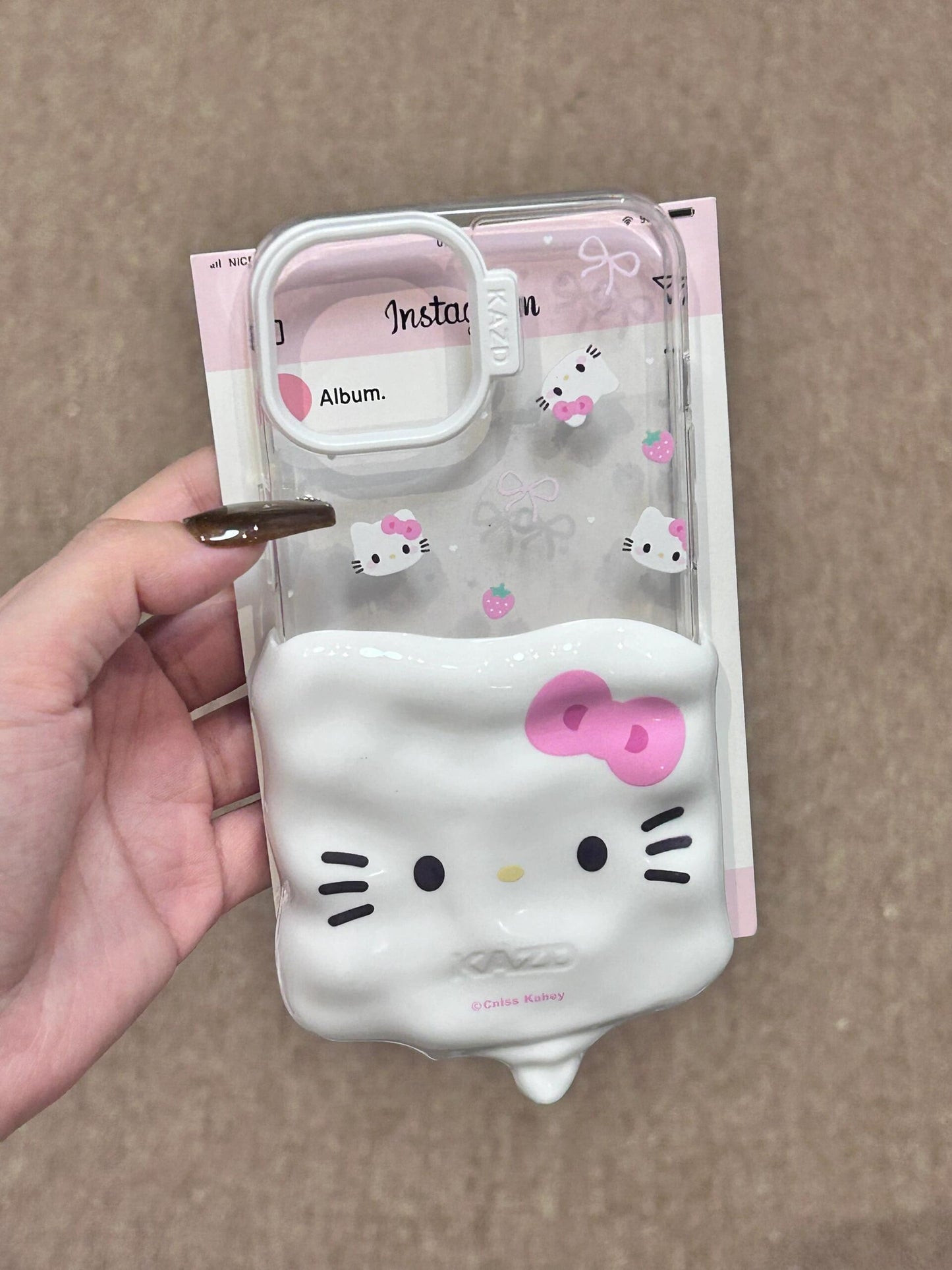 Hellokitty White Jelly Shape Removable Cute Kawaii Phone Case  #0110