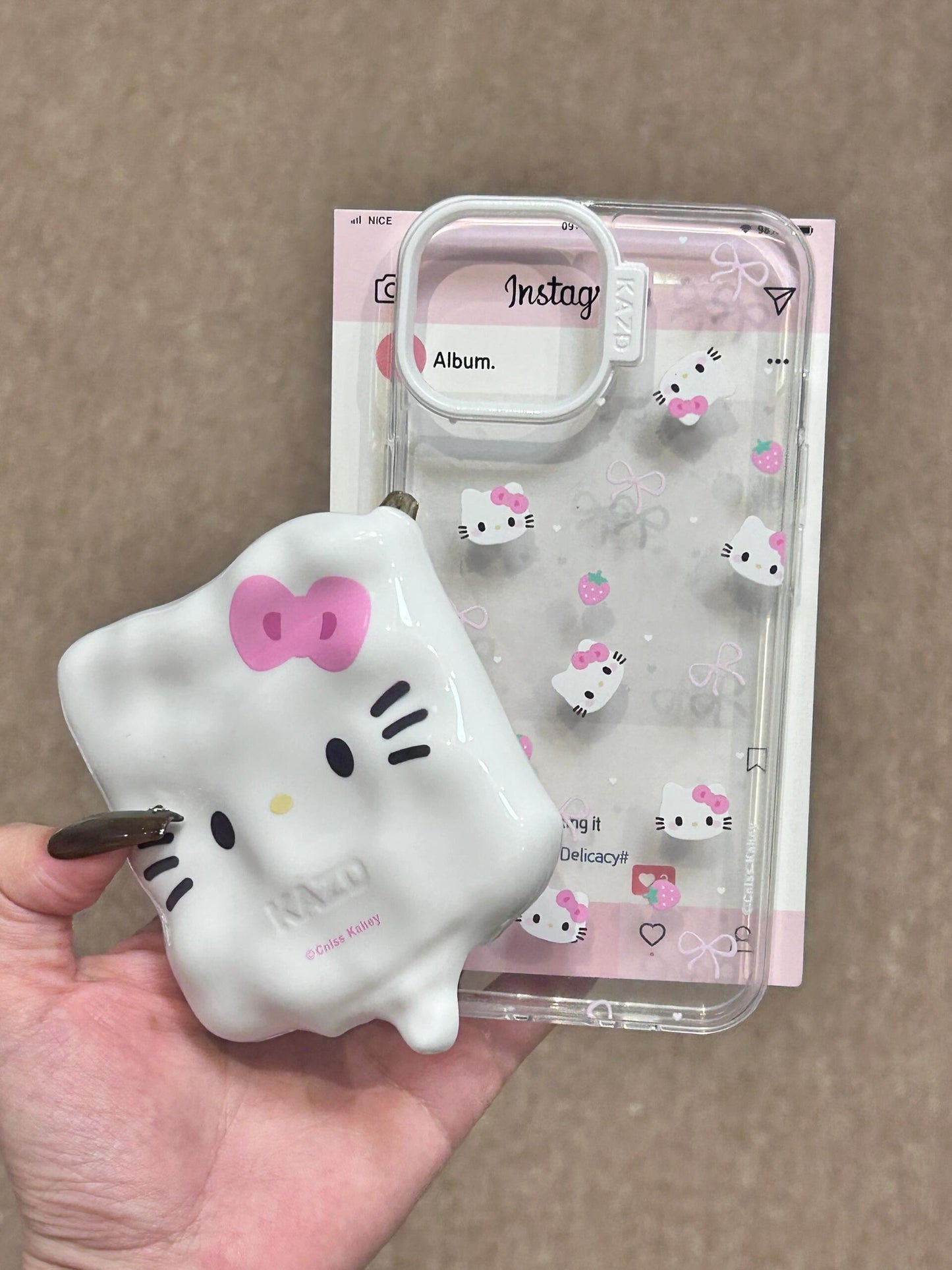 Hellokitty White Jelly Shape Removable Cute Kawaii Phone Case  #0110