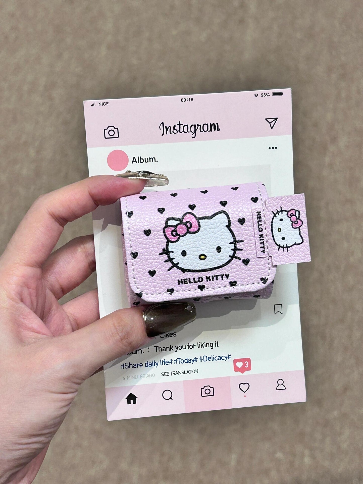 Hellokitty Pink Polka Dots Cute Kawaii AirPods Case #0112