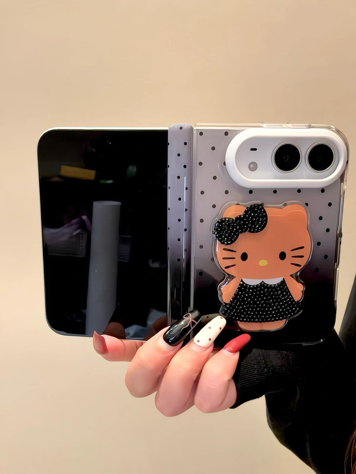 Hellokitty Polka Dots Cute Kawaii iPhone Duo Case #0712