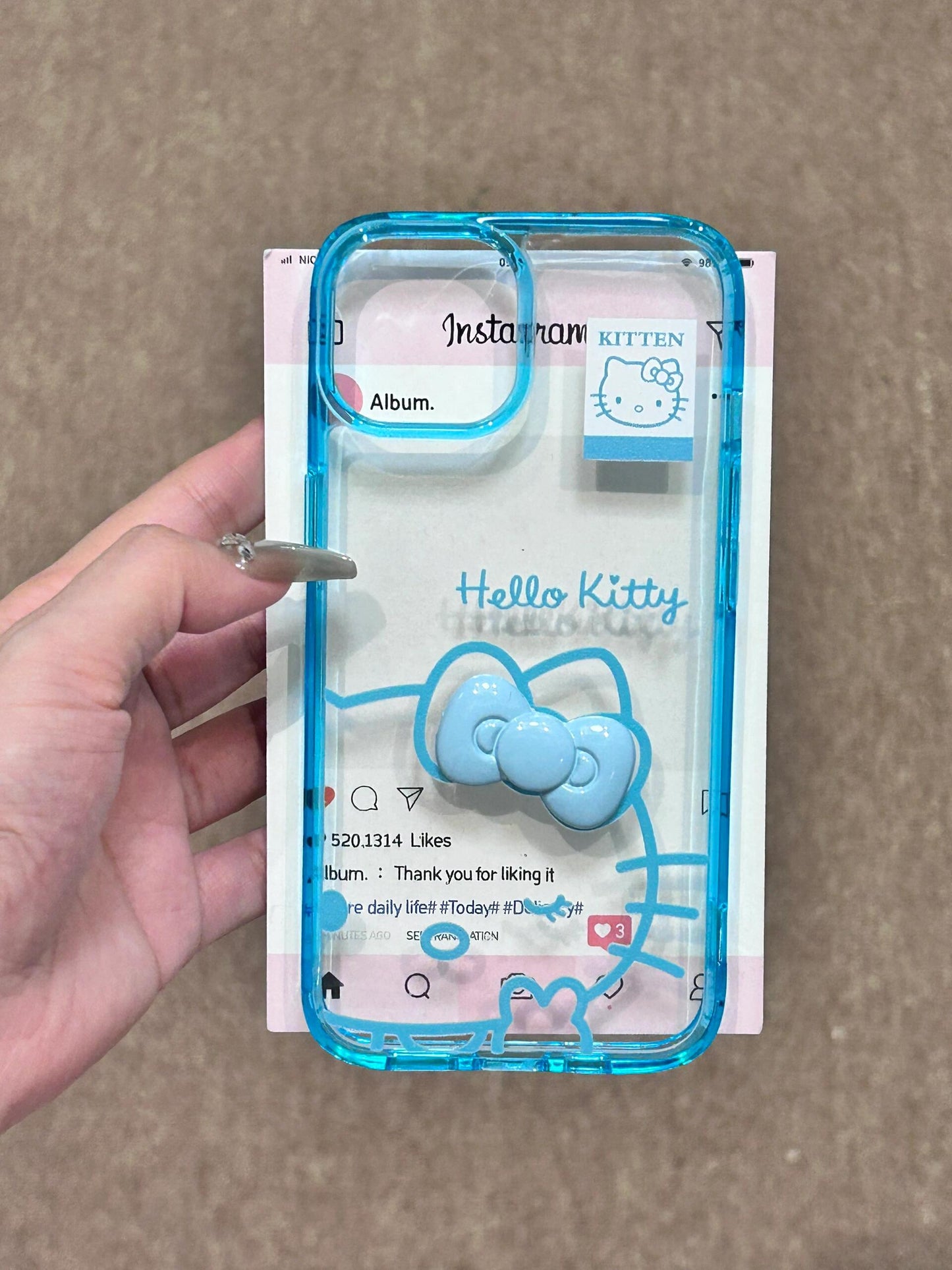 Hellokitty 3D Bowtie Clear Cute Kawaii Phone Case #0126