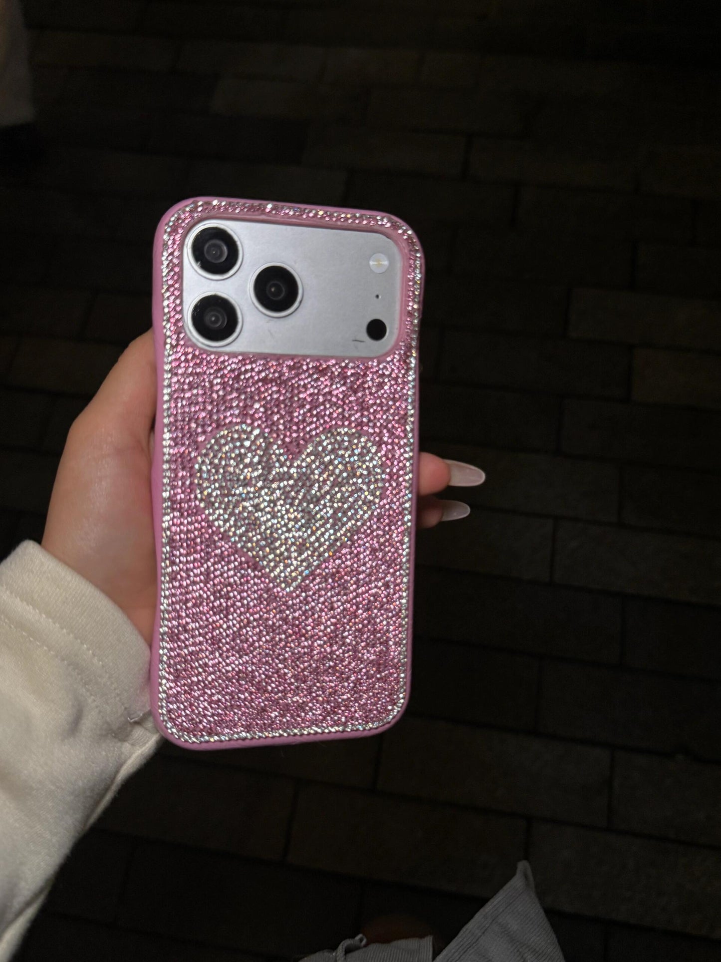 Sparkling Pink Handmade Rhinestones Cute Kawaii Phone Case #0581