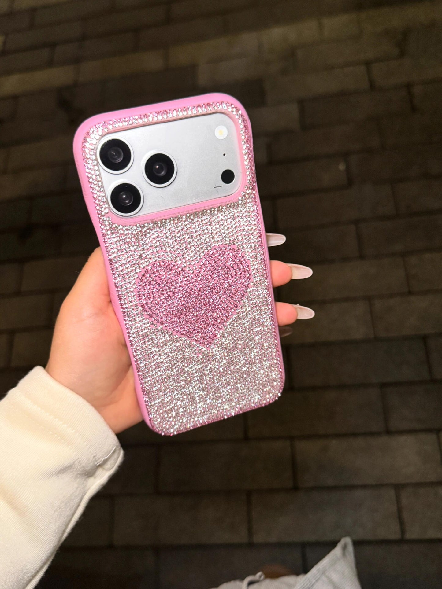 Sparkling Pink Handmade Rhinestones Cute Kawaii Phone Case #0581