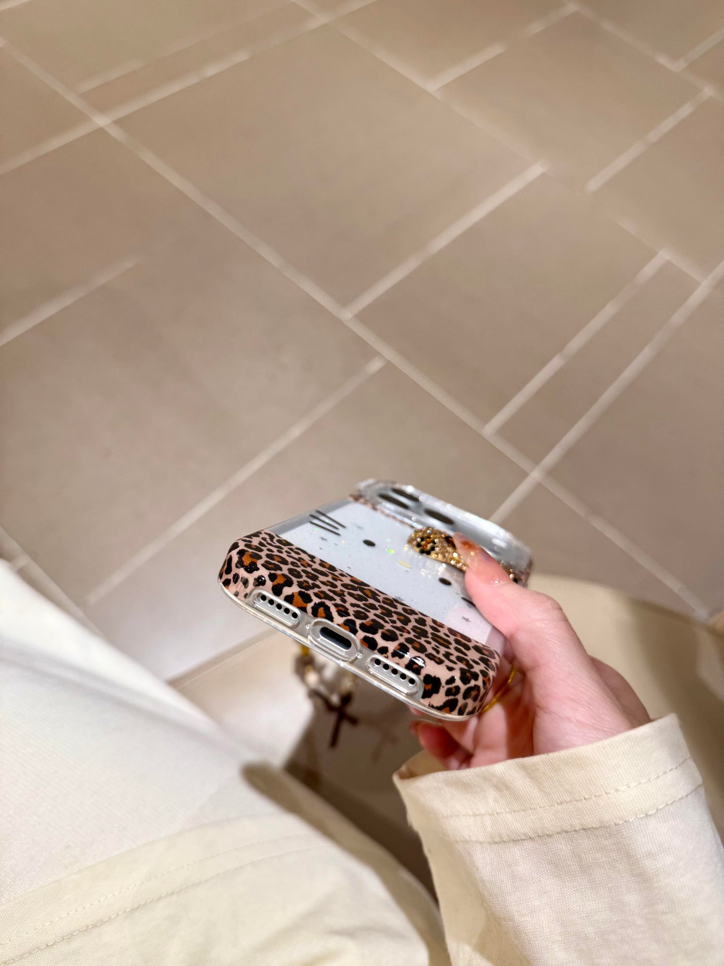 Hellokitty Leopard Print Clear Cute Kawaii Phone Case #0568