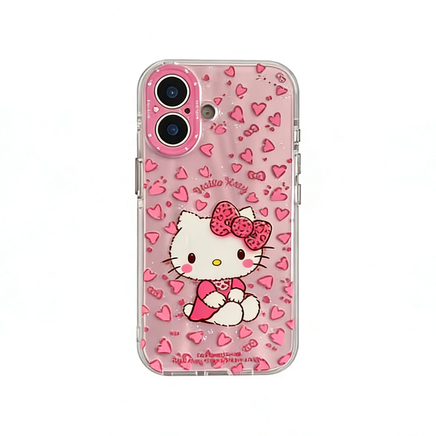 Hellokitty Pink Leopard Print Laser Cute Kawaii Phone Case #0578