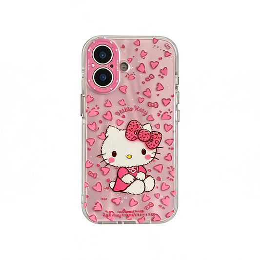 Hellokitty Pink Leopard Print Laser Cute Kawaii Phone Case #0578