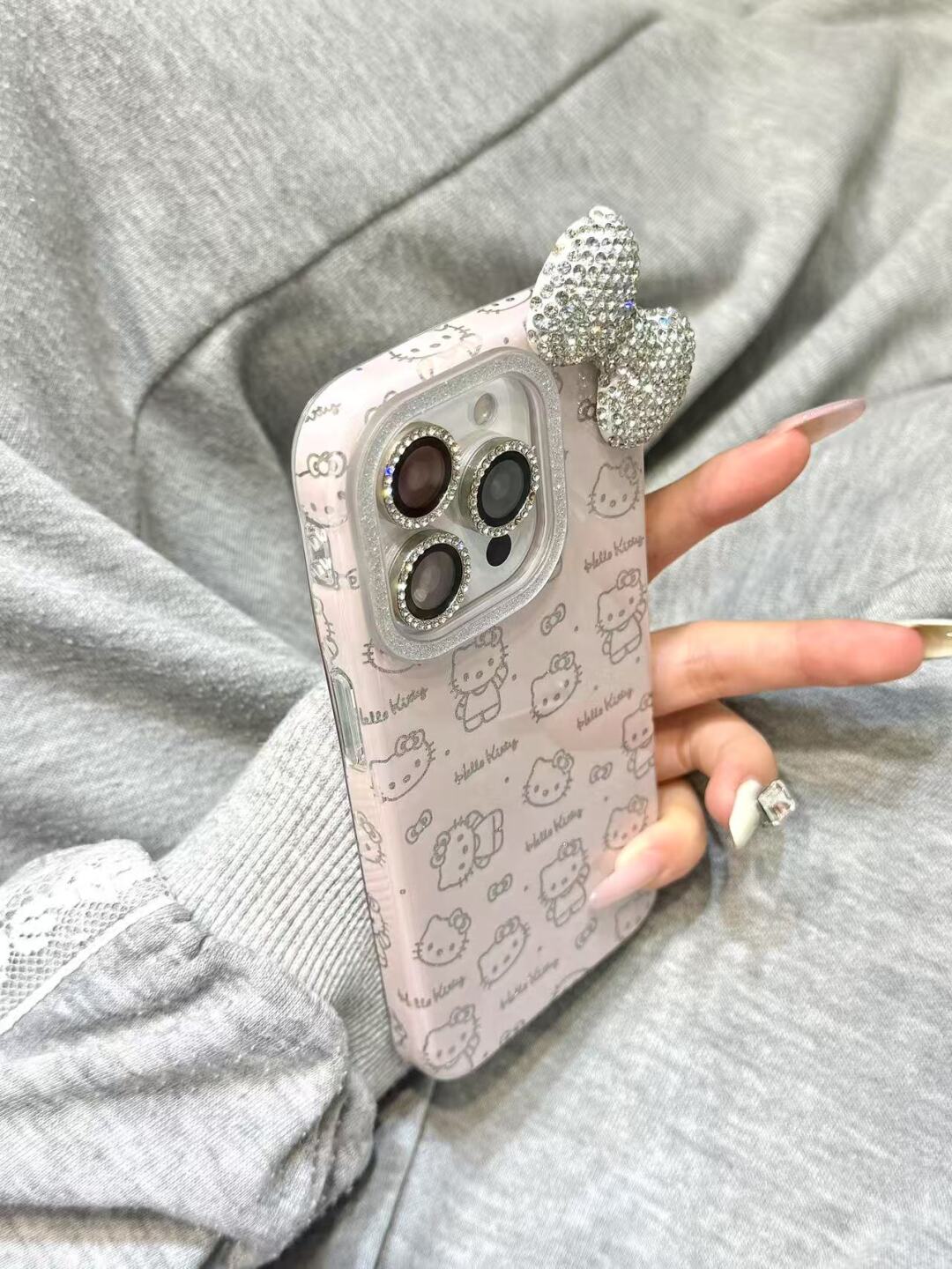 Hellokitty Pink Glitter Cute Kawaii Phone Case #0542