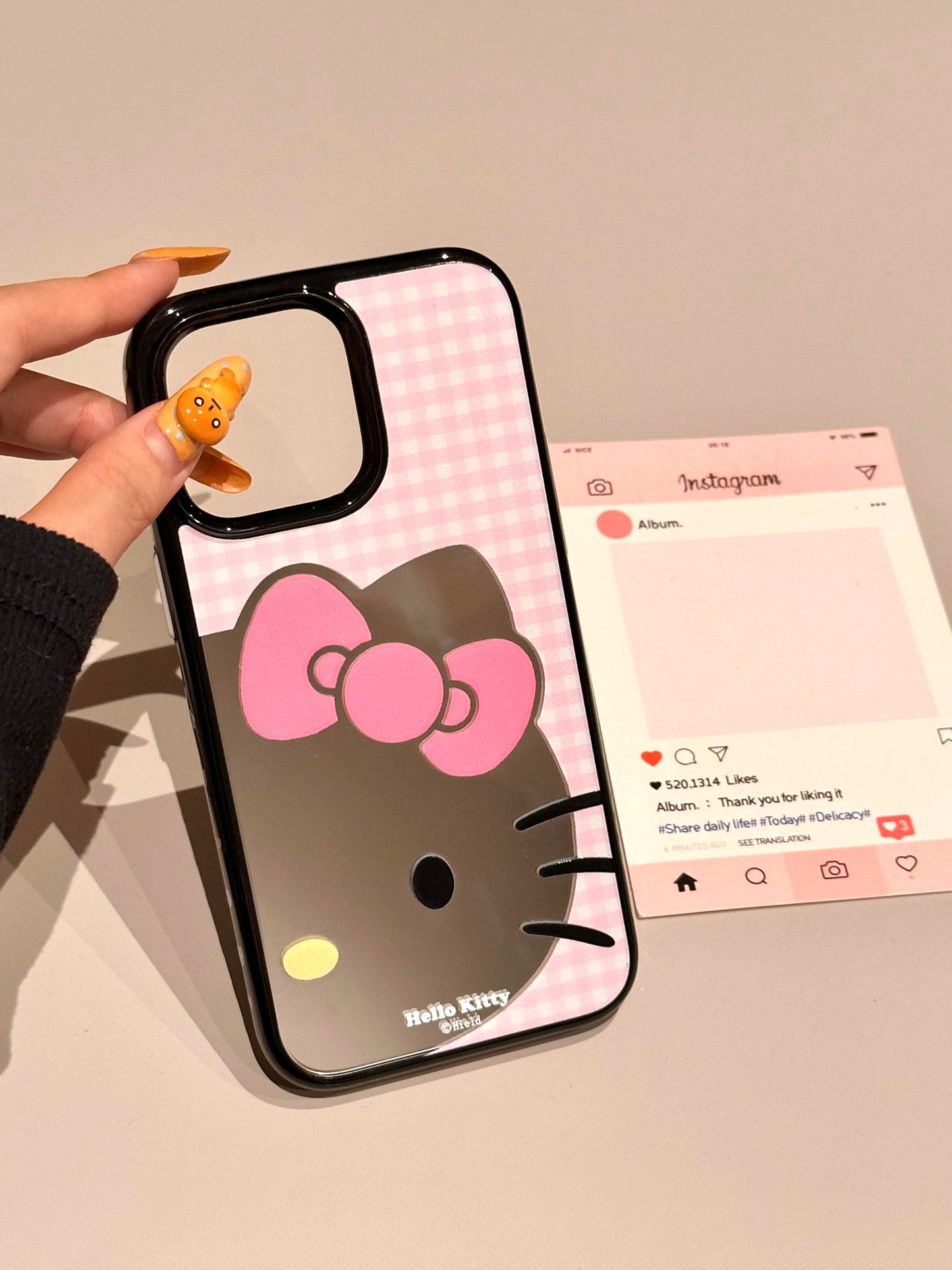 Hellokitty Mirror Pink Cute Kawaii Phone Case #0566