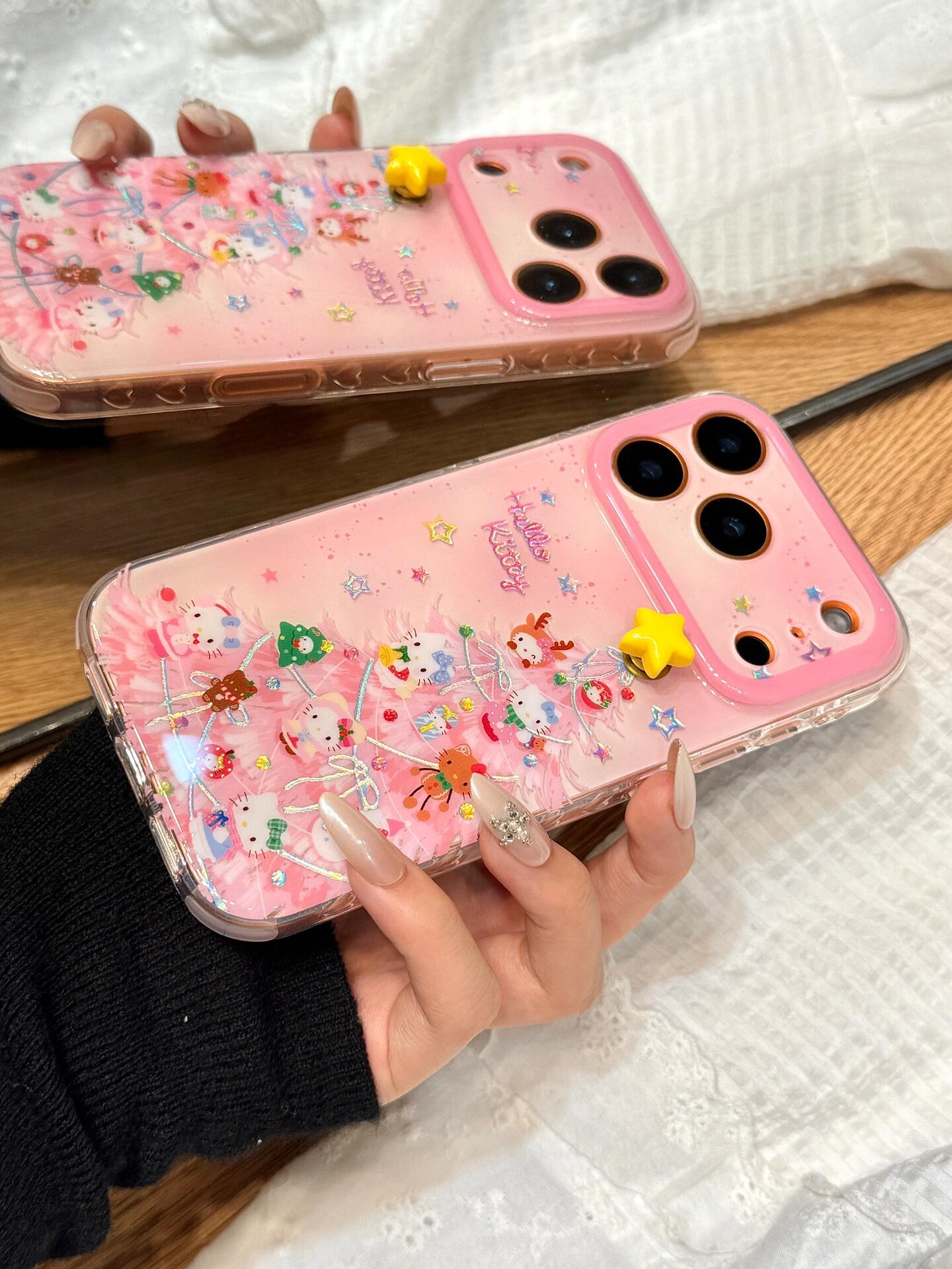 Hellokitty Pink Christmas Tree Cute Kawaii Phone Case #0562