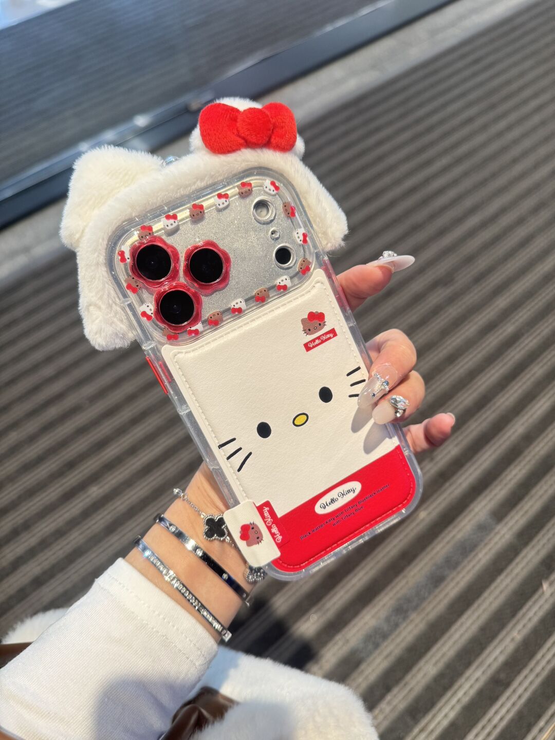 Hellokitty Pluffed headband Cute Kawaii Phone Case #0574