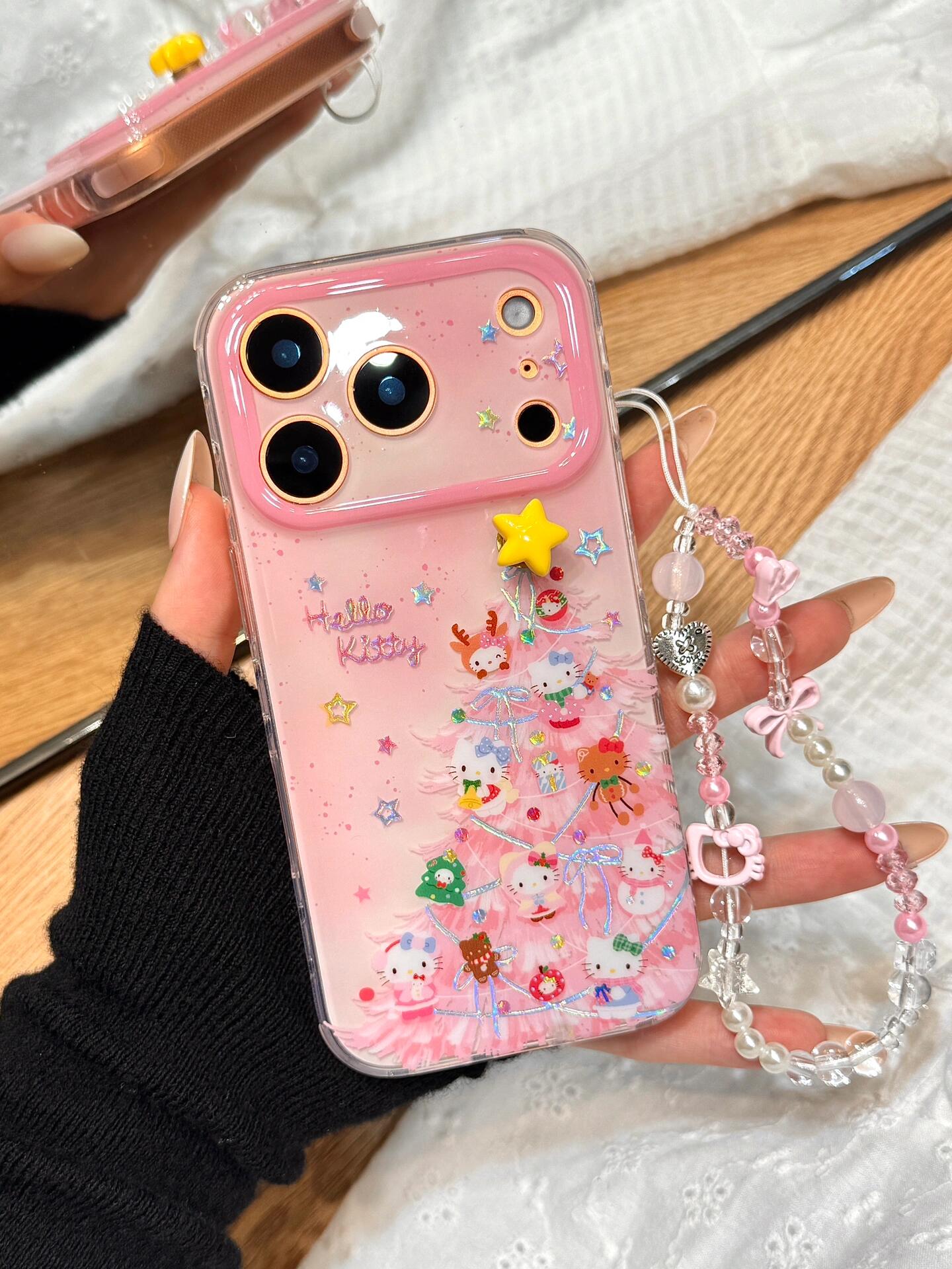 Hellokitty Pink Christmas Tree Cute Kawaii Phone Case #0562