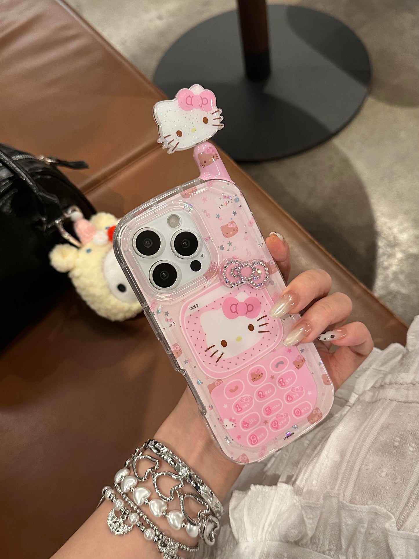 Hellokitty Pink Phone Shape Retro Design Cute Kawaii Phone Case #0544