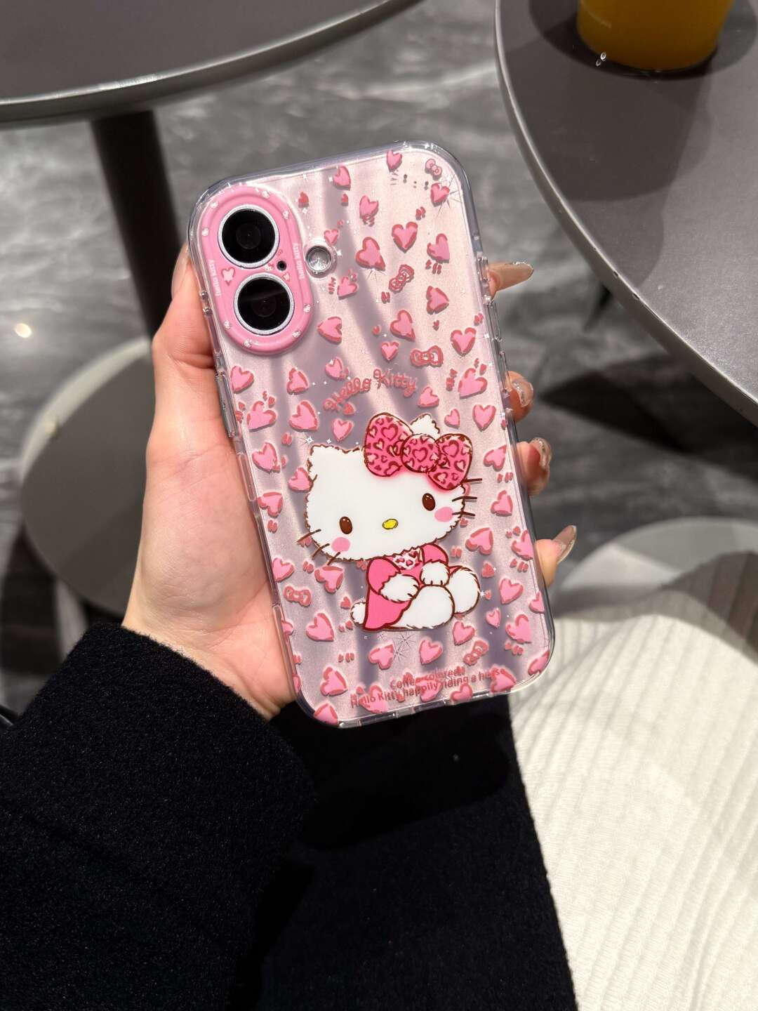 Hellokitty Pink Leopard Print Laser Cute Kawaii Phone Case #0578