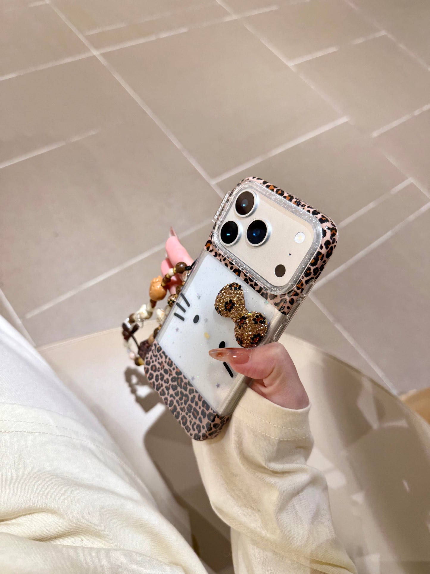 Hellokitty Leopard Print Clear Cute Kawaii Phone Case #0568