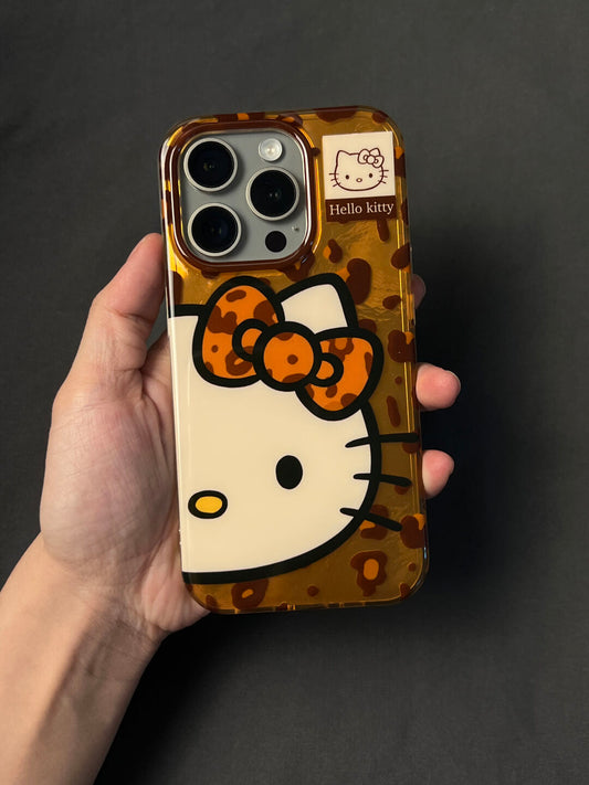 Hellokitty Brown Leopard PrintCute Kawaii Phone Case #0557