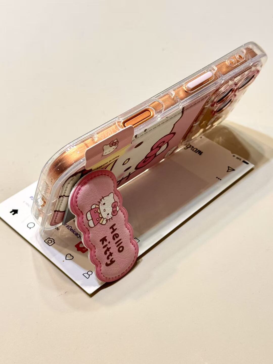 Hellokitty Pink PU Cute Kawaii Phone Case #0573