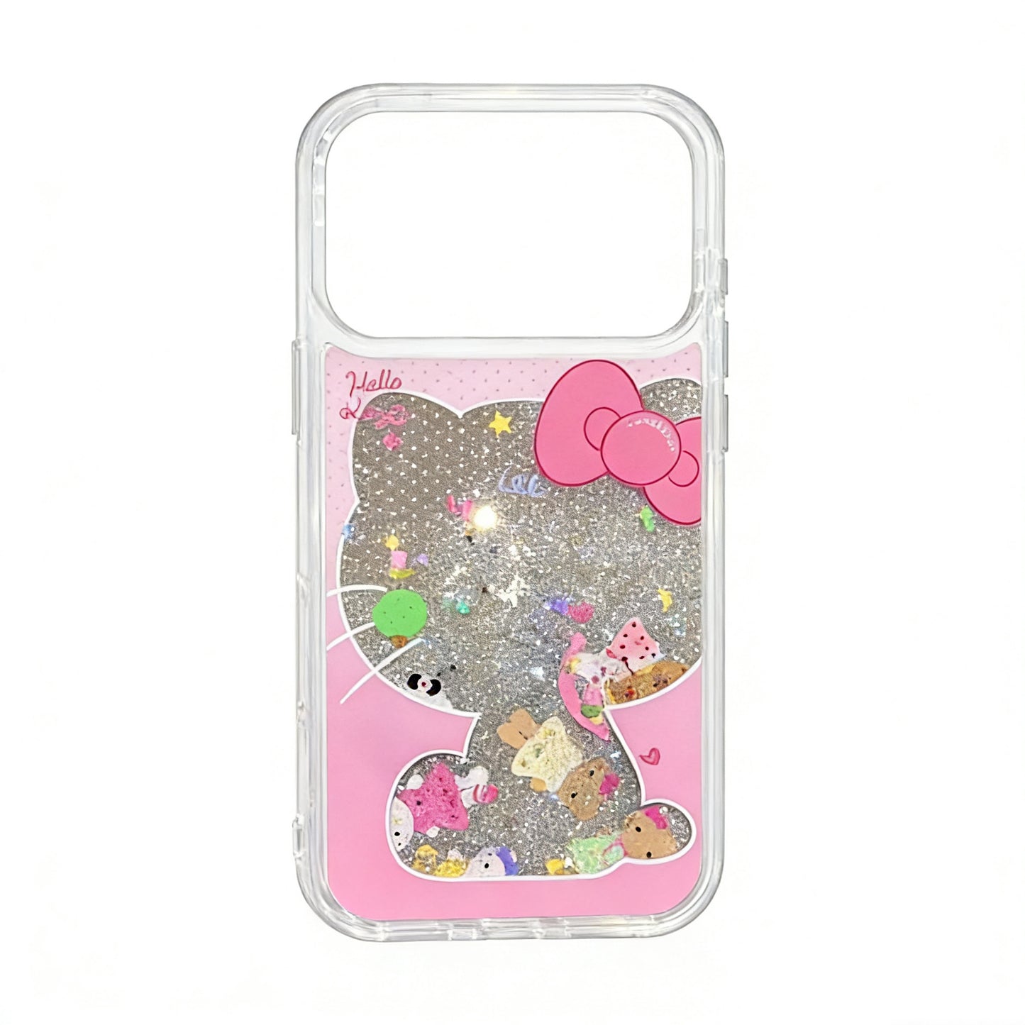 Hellokitty Bling Glitter Liquid Quicksand Clear Cute Kawaii Phone Case #0527