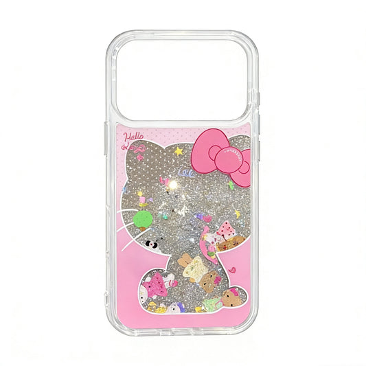 Hellokitty Bling Glitter Liquid Quicksand Clear Cute Kawaii Phone Case #0527