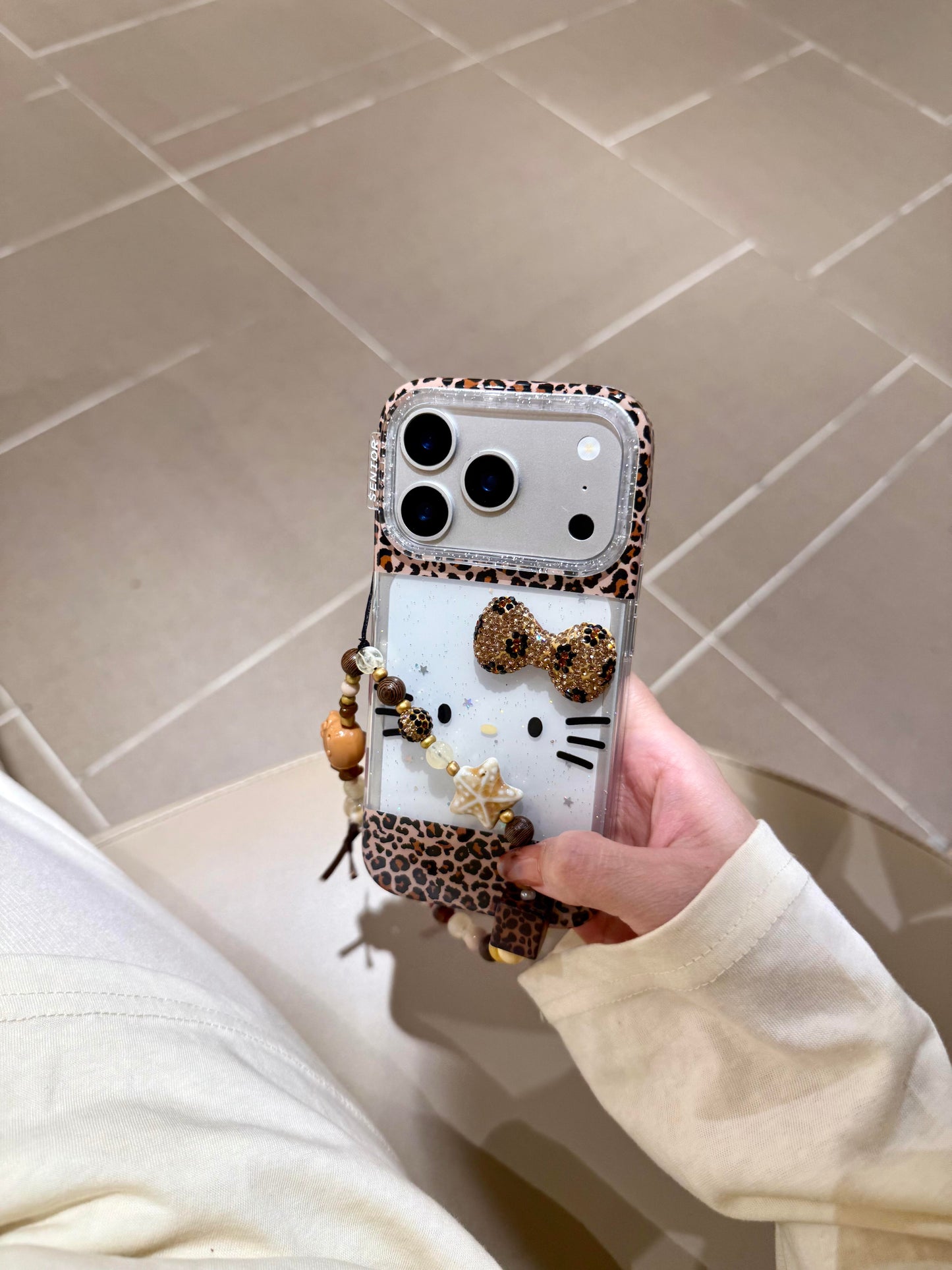 Hellokitty Leopard Print Clear Cute Kawaii Phone Case #0568
