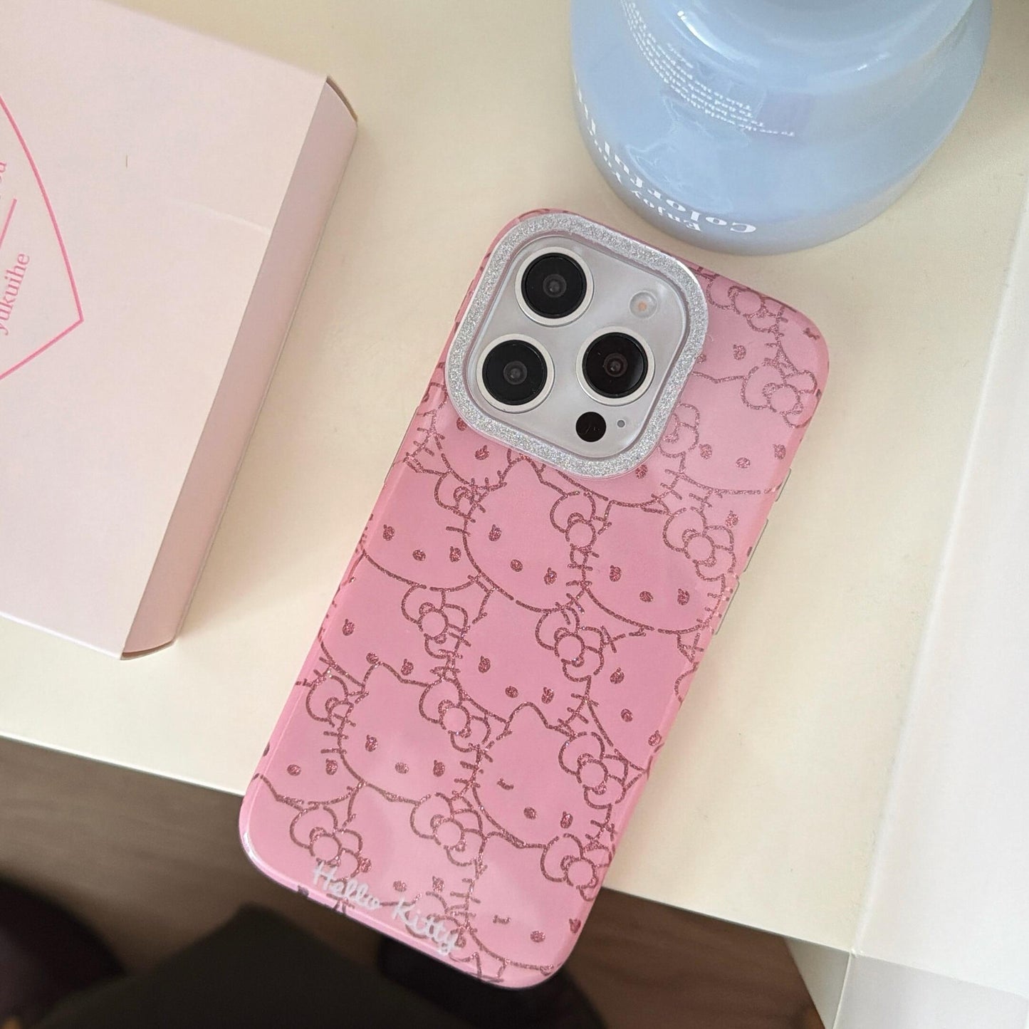 Hellokitty Pink Glitter Cute Kawaii Phone Case #0551