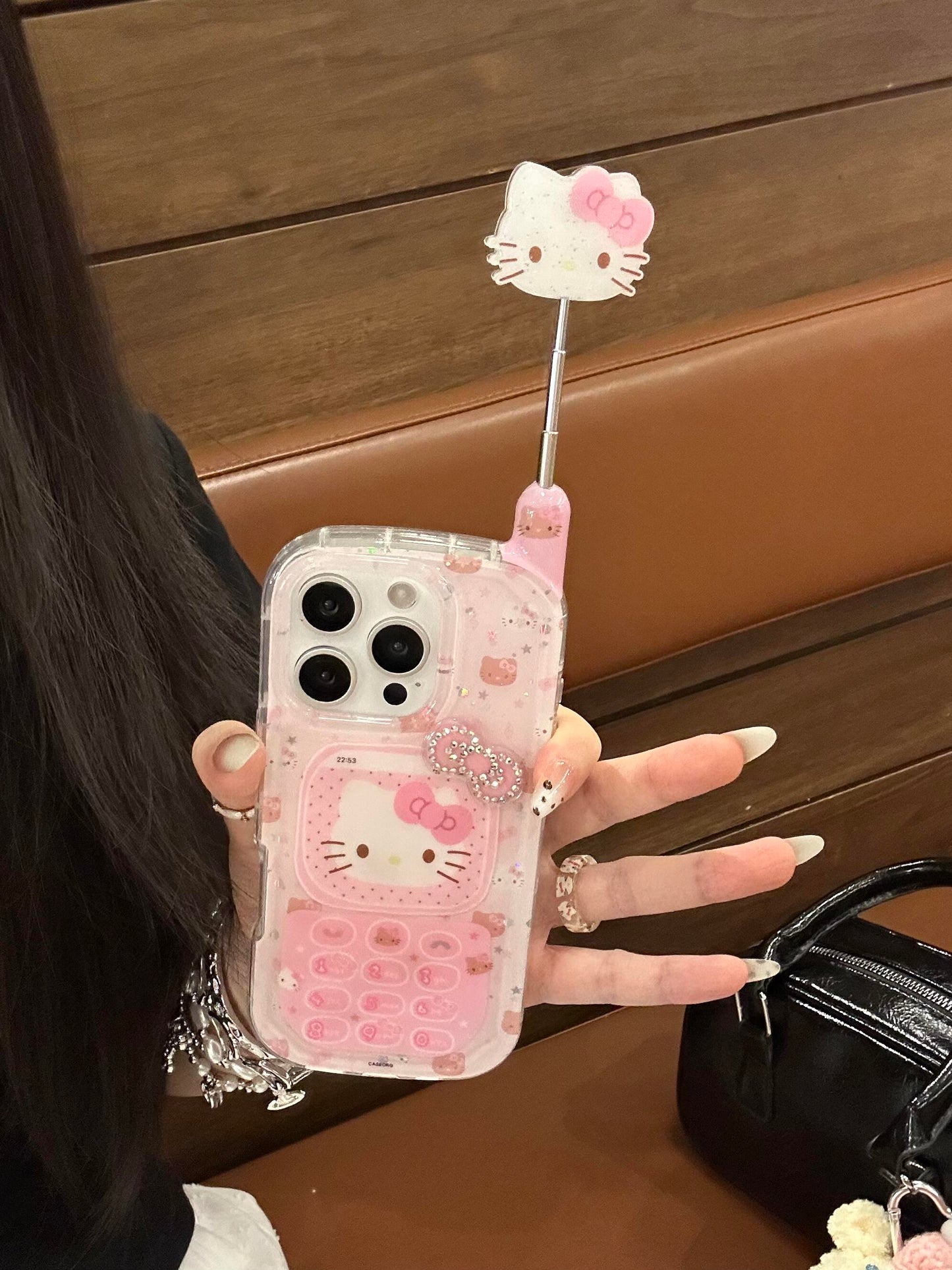 Hellokitty Pink Phone Shape Retro Design Cute Kawaii Phone Case #0544