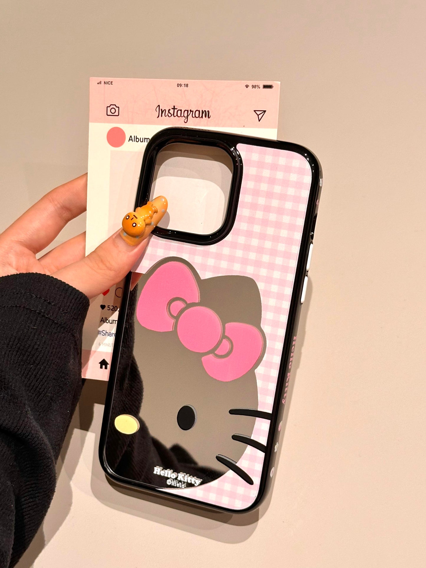 Hellokitty Mirror Pink Cute Kawaii Phone Case #0566