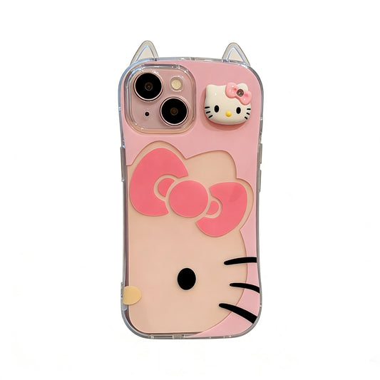 Cat's Ear Shape Hellokitty Pink Cute Kawaii Phone Case #0475