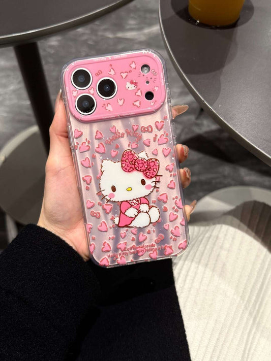 Hellokitty Pink Leopard Print Laser Cute Kawaii Phone Case #0578